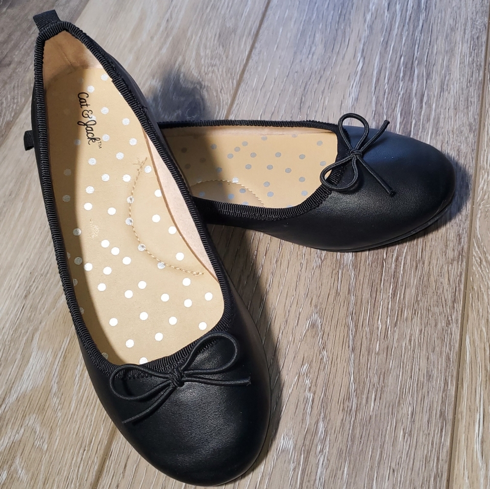 Cat & Jack girl's black ballet dress shoe, flats Size 1